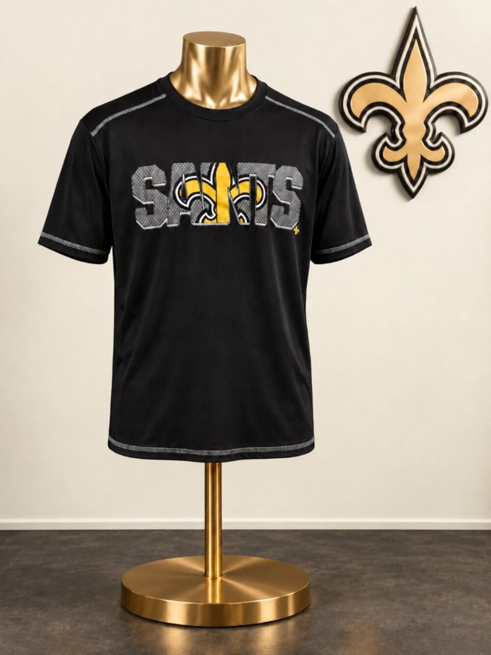 New Orleans Saints Black Performance Shirt Mens Large